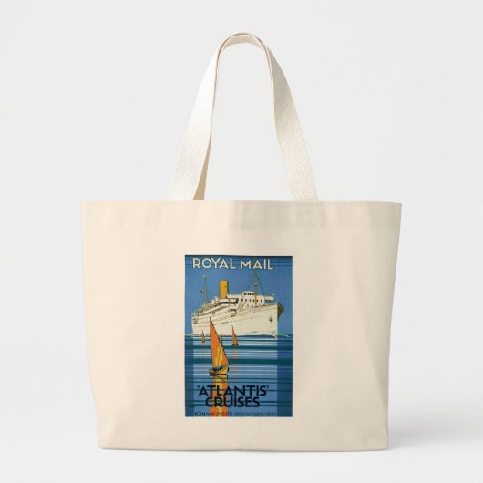 Royal Mail "Atlantis Cruises" Grote Tote Bag (Voorkant)