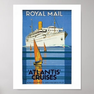 Royal Mail :Atlantis Cruises" Poster