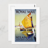  Royal Mail Atlantis Herfstcruises Reizen Briefkaart (Voorkant / Achterkant)