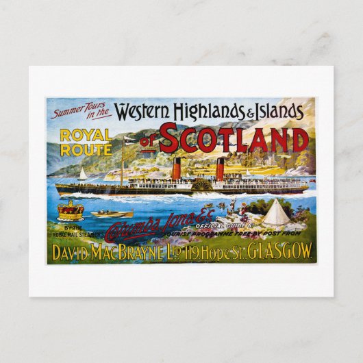 Royal Mail Steamers Scotland Glasgow  Briefkaart (Voorkant)