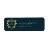 Royal Medieval Fantasy Monogram Weddenschap Label (Voorkant)