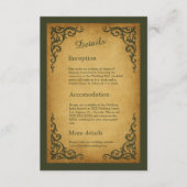 Royal Medieval  Scroll Wedding Informatiekaartje (Voorkant)