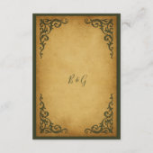 Royal Medieval  Scroll Wedding Informatiekaartje (Achterkant)