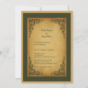 Royal Medieval  Scroll Wedding Kaart