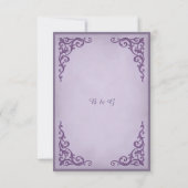 Royal Medieval Vintage Scroll Wedding RSVP Card (Dos)