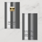 Royal Metallic Massage Therapist Visitekaartje (Voorkant / Achterkant)