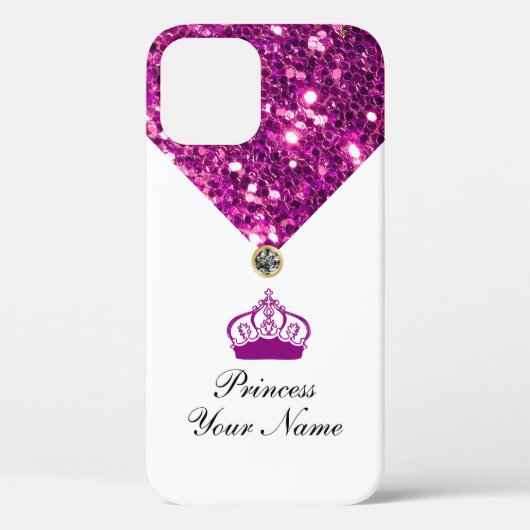 Royal Monogram Glitzy Girly Bling Case-Mate iPhone Case (Achterkant)