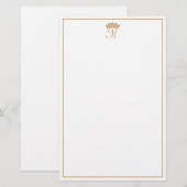 Royal Monogram Persoonlijke Stationery Briefpapier (Voorkant / Achterkant)
