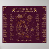 Royal Muse Medieval Fantasy Old Wereldkaart Weddin Poster (Voorkant)