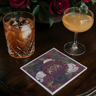 Royal Muse middeleeuwse leeuwencrest & bloemenbrui Servet