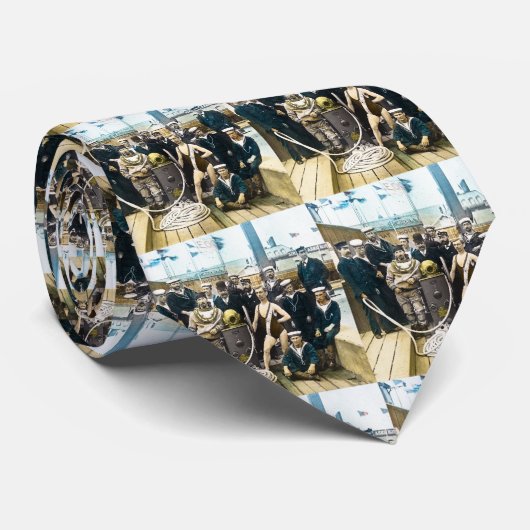 Royal Naval Exhibition 1891  Hardhat Diver Stropdas (Opgerold)