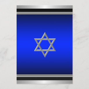 Royal Navy Blauwe Bar Mitswa Uitnodiging
