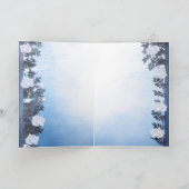 Royal Navy Blue Roos Party Invitation Kaart (Binnen)