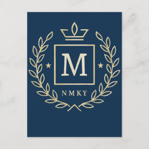 "Royal NMKY-embleem – Monogram M Crestontwerp" Briefkaart