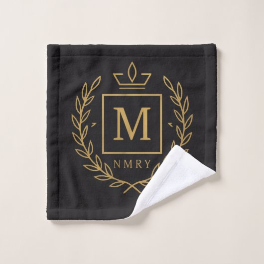 "Royal NMKY Emblem – Monogram M Crest Design" (Gant de toilette)