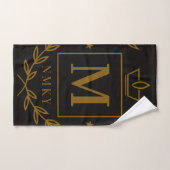 "Royal NMKY Emblem – Monogram M Crest Design" (Serviette à main)
