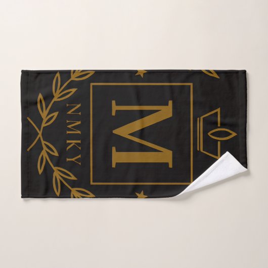 "Royal NMKY Emblem – Monogram M Crest Design" (Serviette à main)