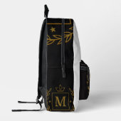 "Royal NMKY Emblem – Monogram M Crest Design" Bedrukte Rugzak (Links)