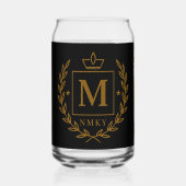 "Royal NMKY Emblem – Monogram M Crest Design" Blikvorm Glas (Voorkant)