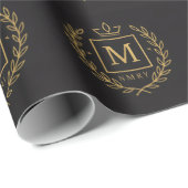 "Royal NMKY Emblem – Monogram M Crest Design" Cadeaupapier (Rol Hoek)