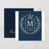 "Royal NMKY Emblem – Monogram M Crest Design" Feestdagenkaart (Voorkant / Achterkant)
