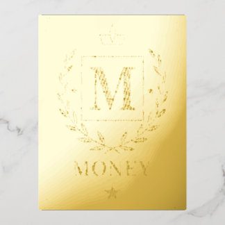 "Royal NMKY Emblem – Monogram M Crest Design" Folie Feestdagen Briefkaart