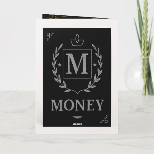 "Royal NMKY Emblem – Monogram M Crest Design" Folie Wenskaart (Achterkant)