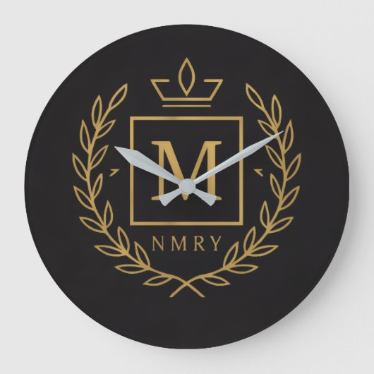 "Royal NMKY Emblem – Monogram M Crest Design" Grote Klok (Voorkant)
