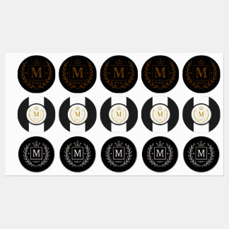 "Royal NMKY Emblem – Monogram M Crest Design" Labels