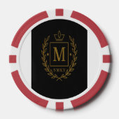 "Royal NMKY Emblem – Monogram M Crest Design" Poker Chips (Voorkant)