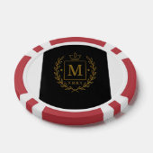 "Royal NMKY Emblem – Monogram M Crest Design" Poker Chips (Enkel)