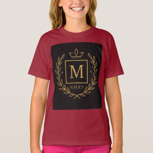"Royal NMKY Emblem – Monogram M Crest Design" T-shirt (Voorkant)
