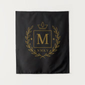 "Royal NMKY Emblem – Monogram M Crest Design" Wandkleed (Voorkant)
