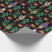 Royal Nutcracker en Wreath Pattern Cadeaupapier (Hoek)
