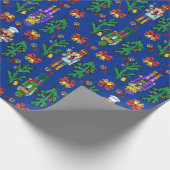 Royal Nutcracker en Wreath Pattern Cadeaupapier (Hoek)