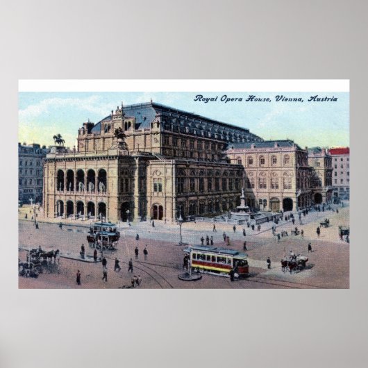 Royal Opera House, Wenen, Oostenrijk c1915 Poster (Voorkant)