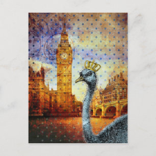 Royal Ostrich in Londen Briefkaart