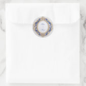 Royal Oval Victoriaans Floral Wedding Sticker (Tas)