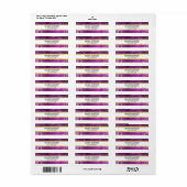 Royal Paars and Gold Agate Abstract Etiket (Full Sheet)