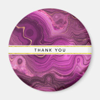 Royal Paars and Gold Agate Abstract Hartelijk dank