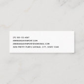 Royal Paars and Gold Agate Abstract Mini Visitekaartje (Achterkant)