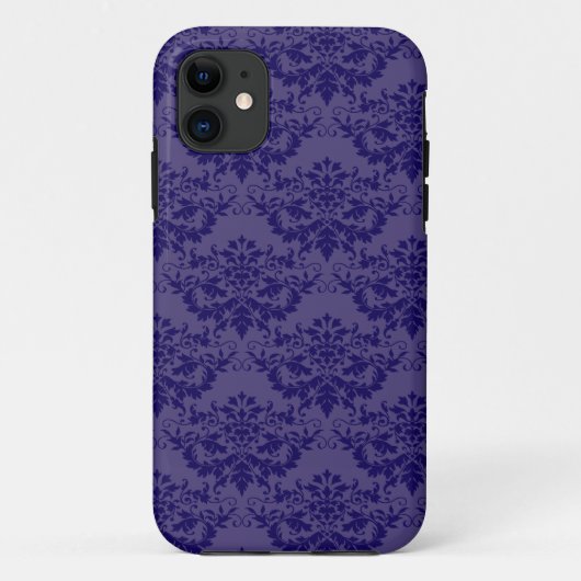 Royal Paars Damask Pattern Case-Mate iPhone Case (Achterkant)