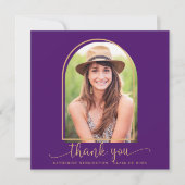 Royal Paars Gold Arch Foto Afstuderen Hartelijk da (Voorkant)