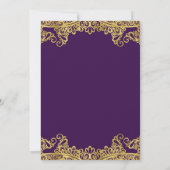 Royal Paars & Gold Lace Dirty 30 30th Birthday Kaart (Achterkant)