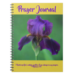 Royal Paars Iris Prayer Journal Notitieboek