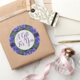 Royal Paars Pansy Victoriaans Stickers