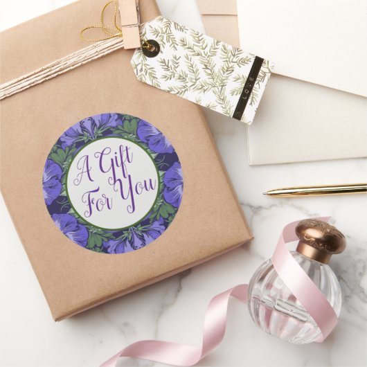 Royal Paars Pansy Victoriaans Stickers (Geschenken)