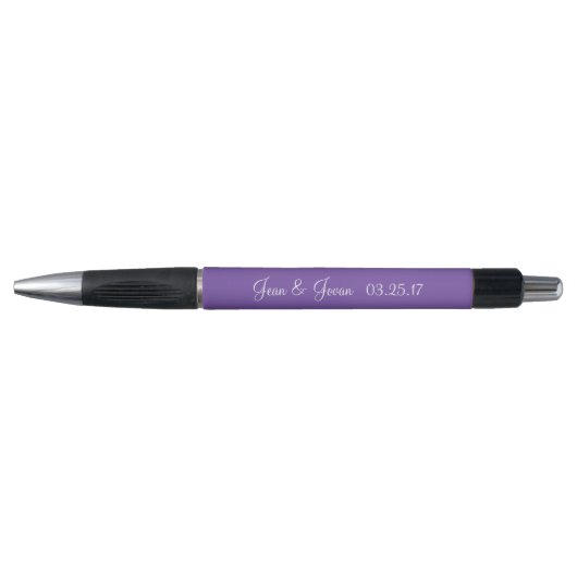Royal Paars Personalized Wedstrijders Pen (Voorkant)
