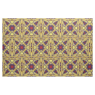 Royal Paars Yellow Kaleidoscope Stof