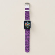 Royal Paarse Camo Faux Leather Apple Watch Band